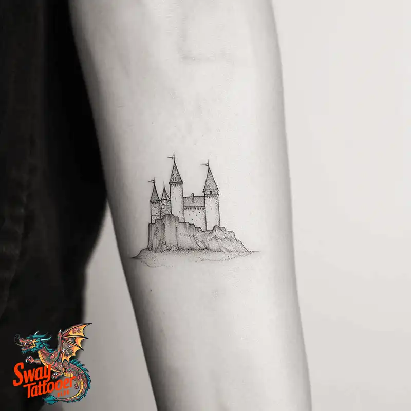 100 Castle Tattoo Designs – Fortresses of Meaning on Skin 86 Castle Tattoo