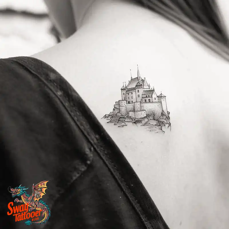 100 Castle Tattoo Designs – Fortresses of Meaning on Skin 82 Castle Tattoo