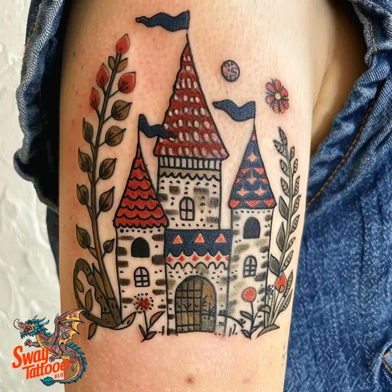 100 Castle Tattoo Designs – Fortresses of Meaning on Skin 78 Castle Tattoo
