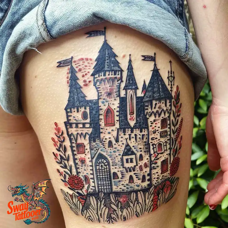 100 Castle Tattoo Designs – Fortresses of Meaning on Skin 76 Castle Tattoo