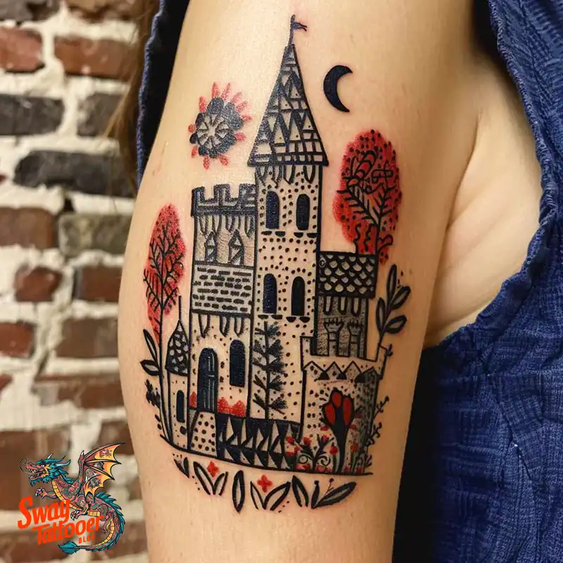 100 Castle Tattoo Designs – Fortresses of Meaning on Skin 75 Castle Tattoo