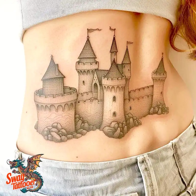 100 Castle Tattoo Designs – Fortresses of Meaning on Skin 62 Castle Tattoo