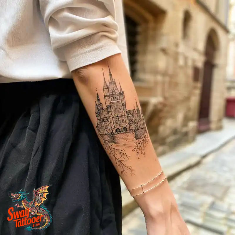 100 Castle Tattoo Designs – Fortresses of Meaning on Skin 55 Castle Tattoo