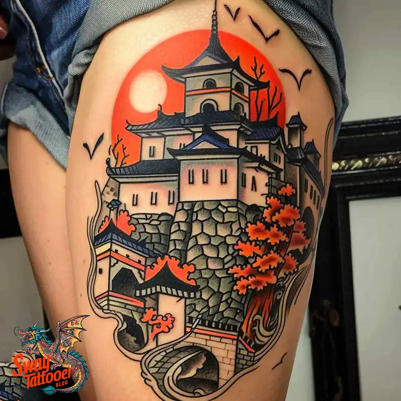 100 Castle Tattoo Designs – Fortresses of Meaning on Skin 106 Castle Tattoo