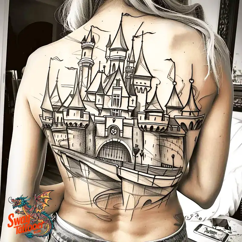 100 Castle Tattoo Designs – Fortresses of Meaning on Skin 51 Castle Tattoo