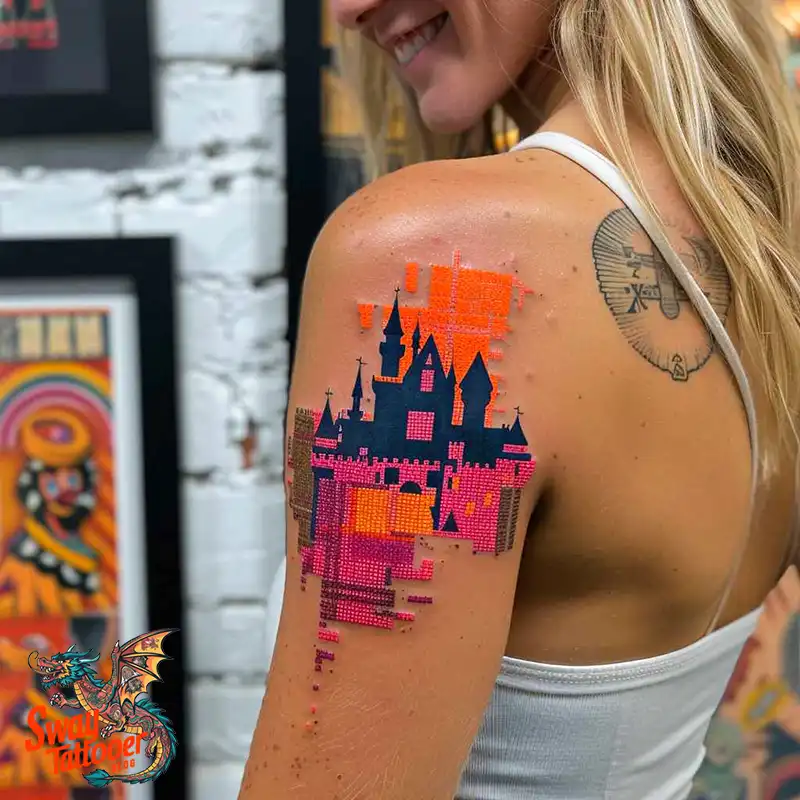 100 Castle Tattoo Designs – Fortresses of Meaning on Skin 47 Castle Tattoo