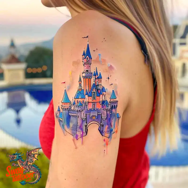 100 Castle Tattoo Designs – Fortresses of Meaning on Skin 44 Castle Tattoo
