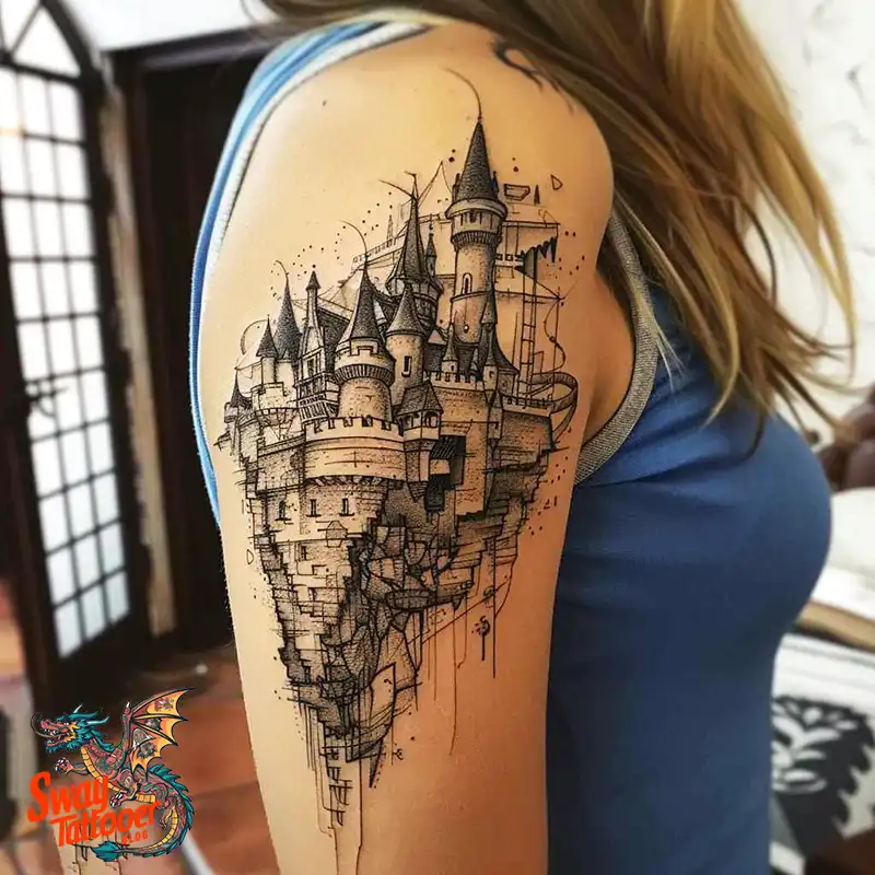 100 Castle Tattoo Designs – Fortresses of Meaning on Skin 37 Castle Tattoo