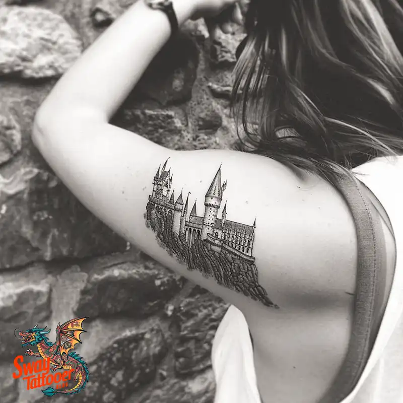 100 Castle Tattoo Designs – Fortresses of Meaning on Skin 31 Castle Tattoo