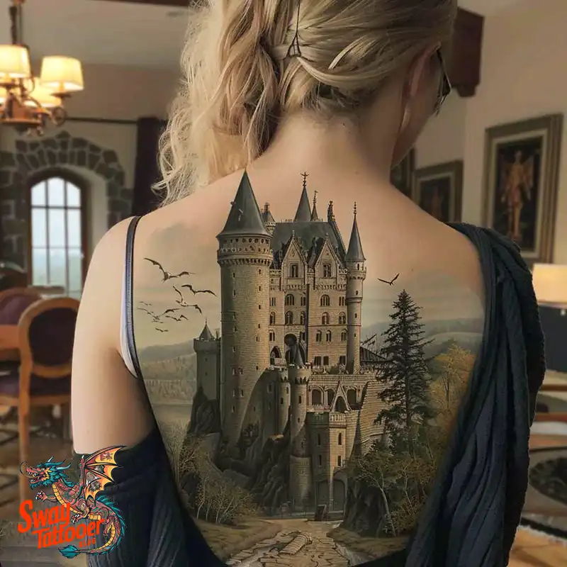 100 Castle Tattoo Designs – Fortresses of Meaning on Skin 29 Castle Tattoo