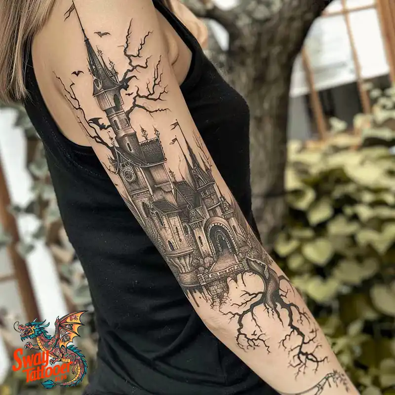 100 Castle Tattoo Designs – Fortresses of Meaning on Skin 20 Castle Tattoo