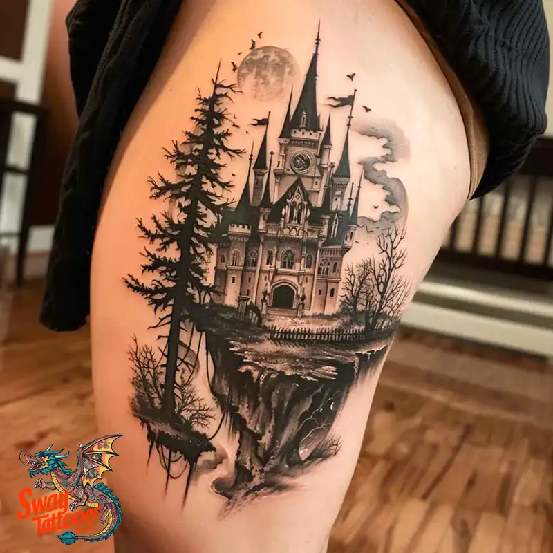100 Castle Tattoo Designs – Fortresses of Meaning on Skin 19 Castle Tattoo