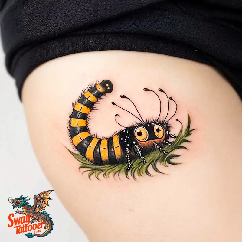 65 Caterpillar Tattoo Designs: Symbolism, Styles & Stories 49 caterpillar tattoo