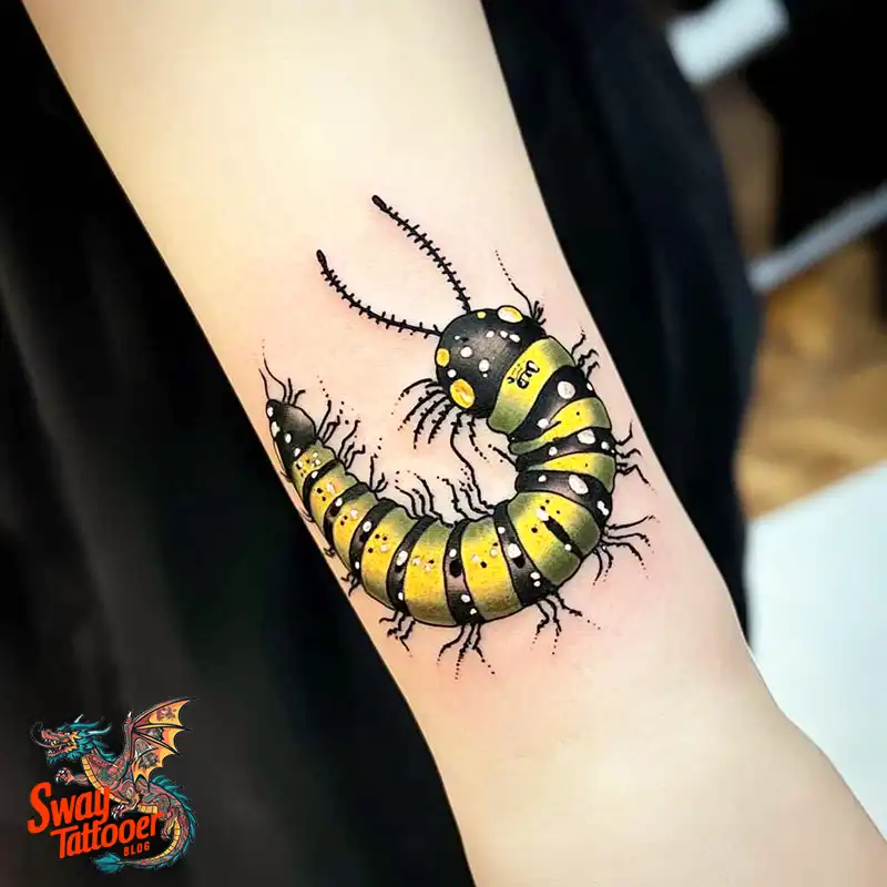 65 Caterpillar Tattoo Designs: Symbolism, Styles & Stories 48 caterpillar tattoo
