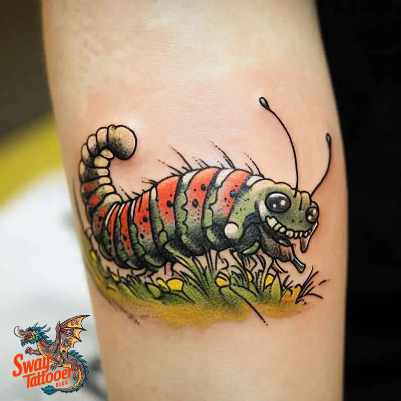 65 Caterpillar Tattoo Designs: Symbolism, Styles & Stories 46 caterpillar tattoo