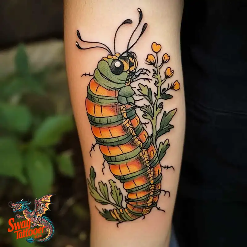 65 Caterpillar Tattoo Designs: Symbolism, Styles & Stories 44 caterpillar tattoo