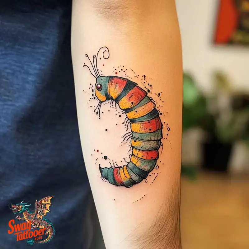 65 Caterpillar Tattoo Designs: Symbolism, Styles & Stories 38 caterpillar tattoo