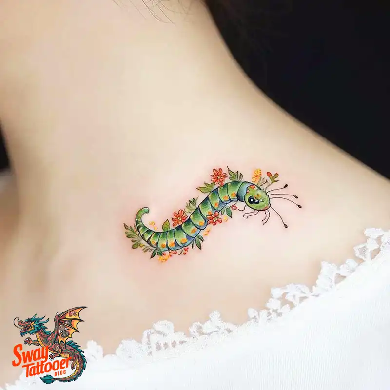 65 Caterpillar Tattoo Designs: Symbolism, Styles & Stories 56 caterpillar tattoo