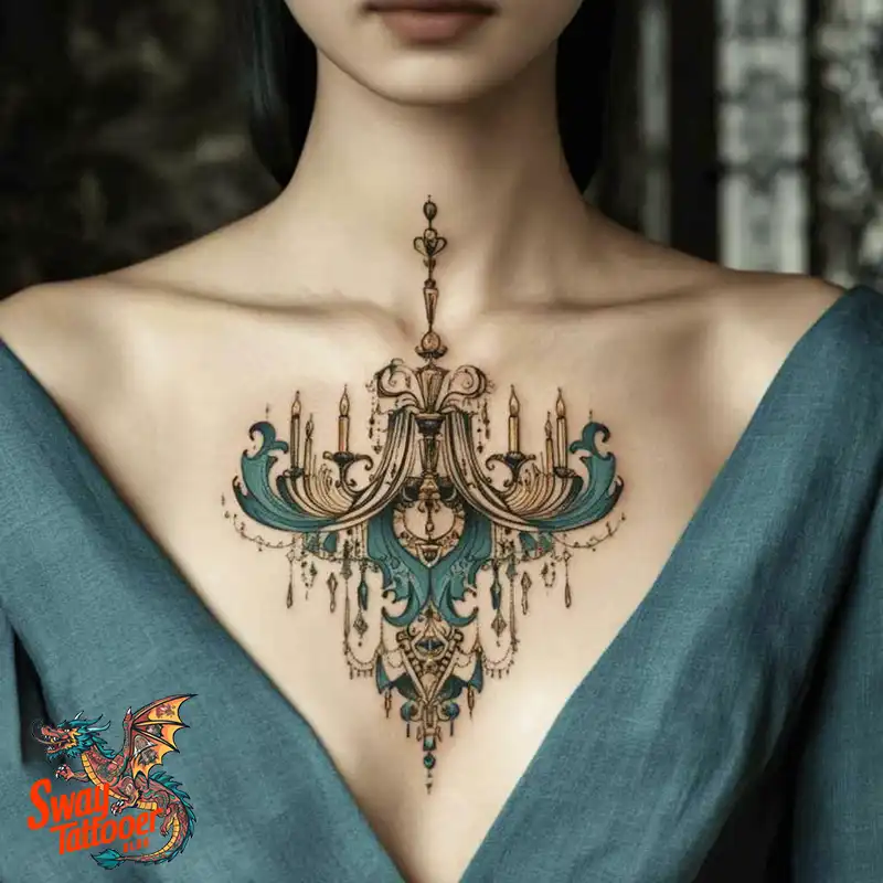 100 Chandelier Tattoo Design Ideas: Elegance in Ink 87 Chandelier Tattoo