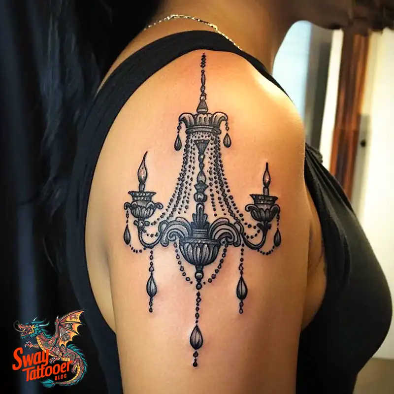100 Chandelier Tattoo Design Ideas: Elegance in Ink 98 Chandelier Tattoo