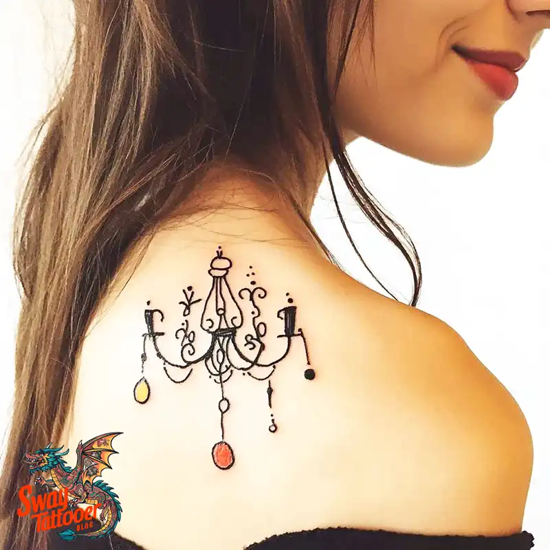 100 Chandelier Tattoo Design Ideas: Elegance in Ink 69 Chandelier Tattoo