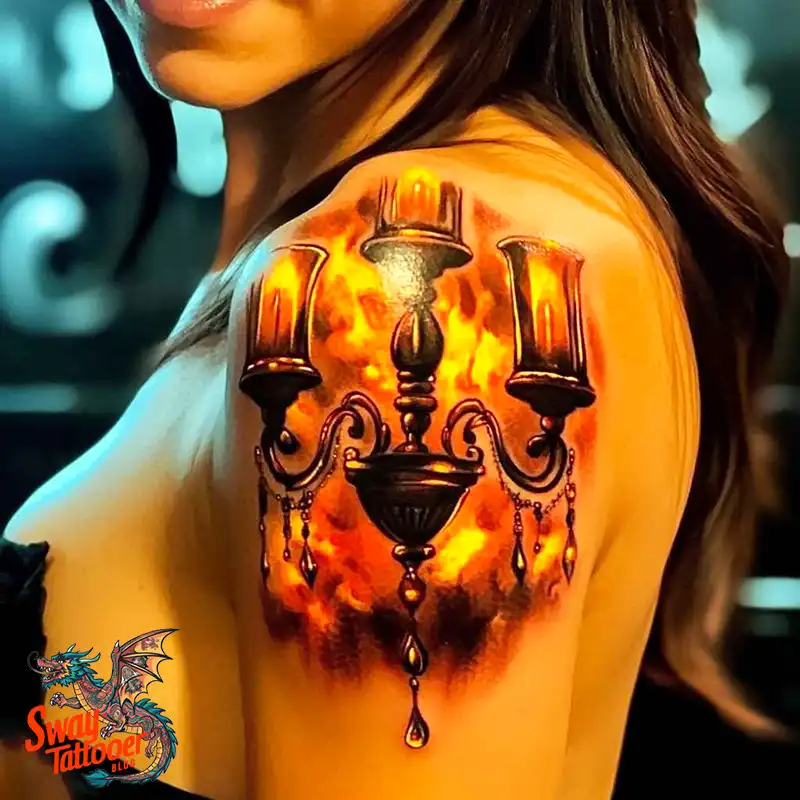 100 Chandelier Tattoo Design Ideas: Elegance in Ink 68 Chandelier Tattoo