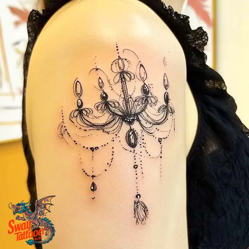 100 Chandelier Tattoo Design Ideas: Elegance in Ink 64 Chandelier Tattoo