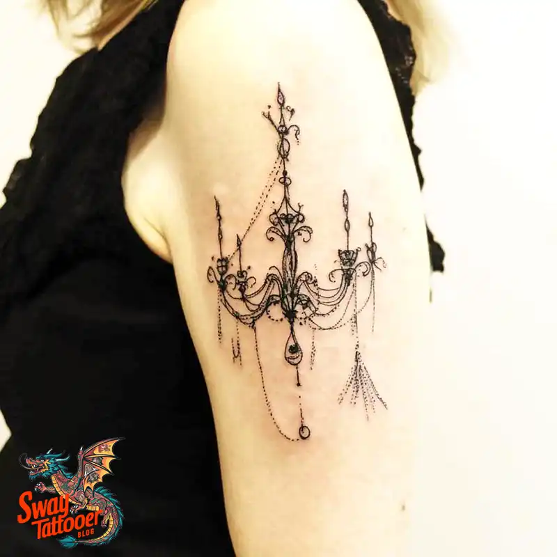 100 Chandelier Tattoo Design Ideas: Elegance in Ink 61 Chandelier Tattoo