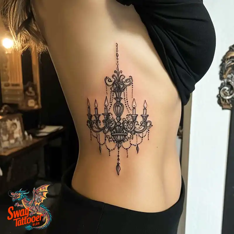 100 Chandelier Tattoo Design Ideas: Elegance in Ink 59 Chandelier Tattoo