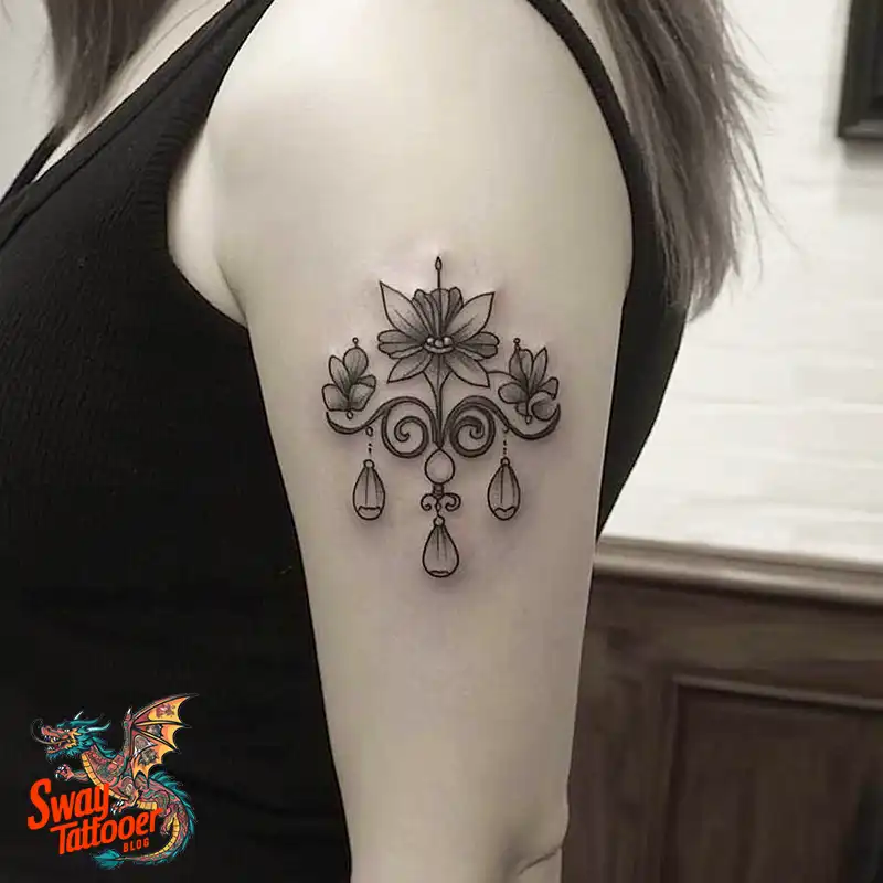 100 Chandelier Tattoo Design Ideas: Elegance in Ink 56 Chandelier Tattoo
