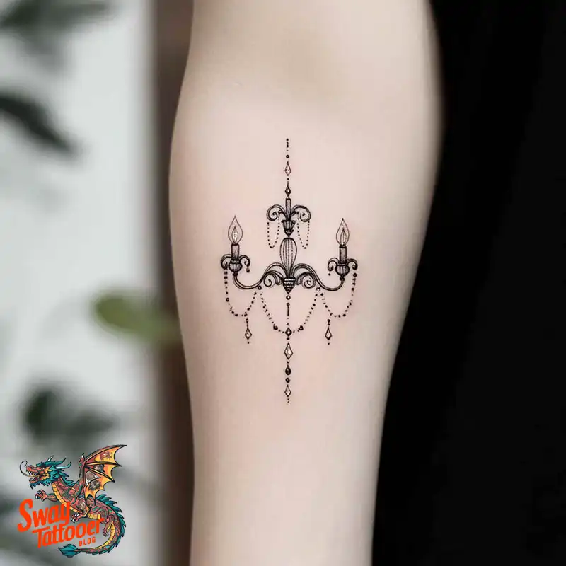 100 Chandelier Tattoo Design Ideas: Elegance in Ink 95 Chandelier Tattoo