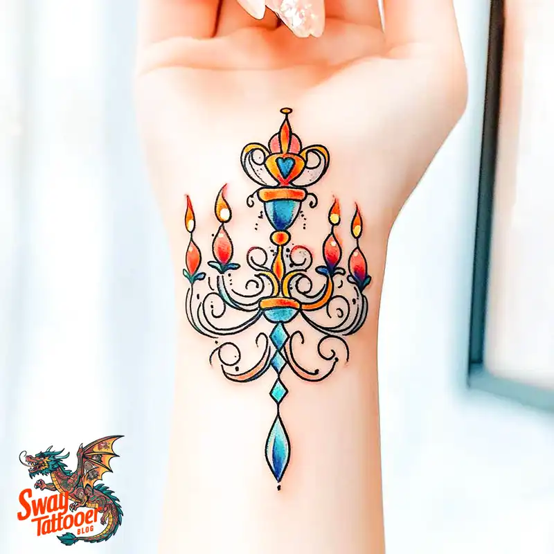 100 Chandelier Tattoo Design Ideas: Elegance in Ink 53 Chandelier Tattoo
