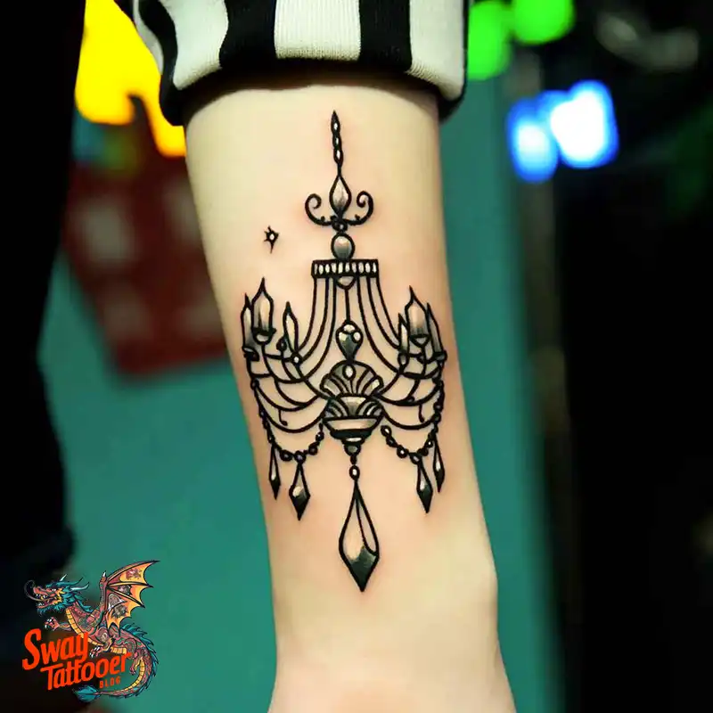 100 Chandelier Tattoo Design Ideas: Elegance in Ink 54 Chandelier Tattoo