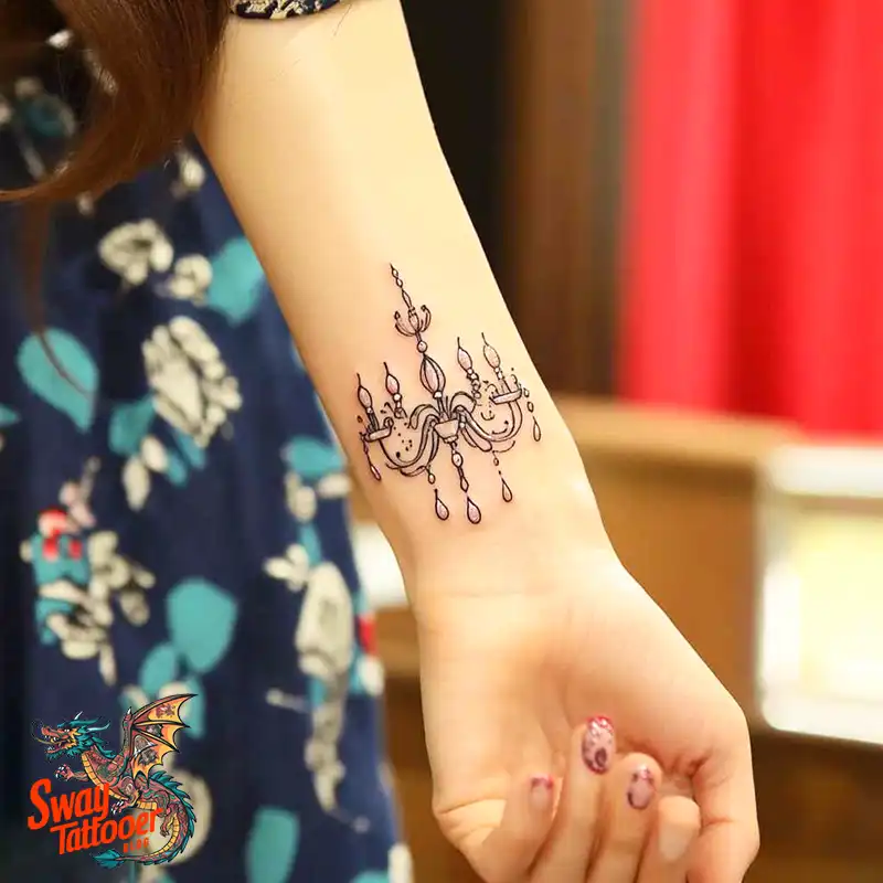100 Chandelier Tattoo Design Ideas: Elegance in Ink 48 Chandelier Tattoo
