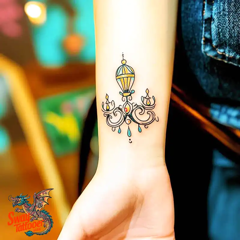 100 Chandelier Tattoo Design Ideas: Elegance in Ink 47 Chandelier Tattoo