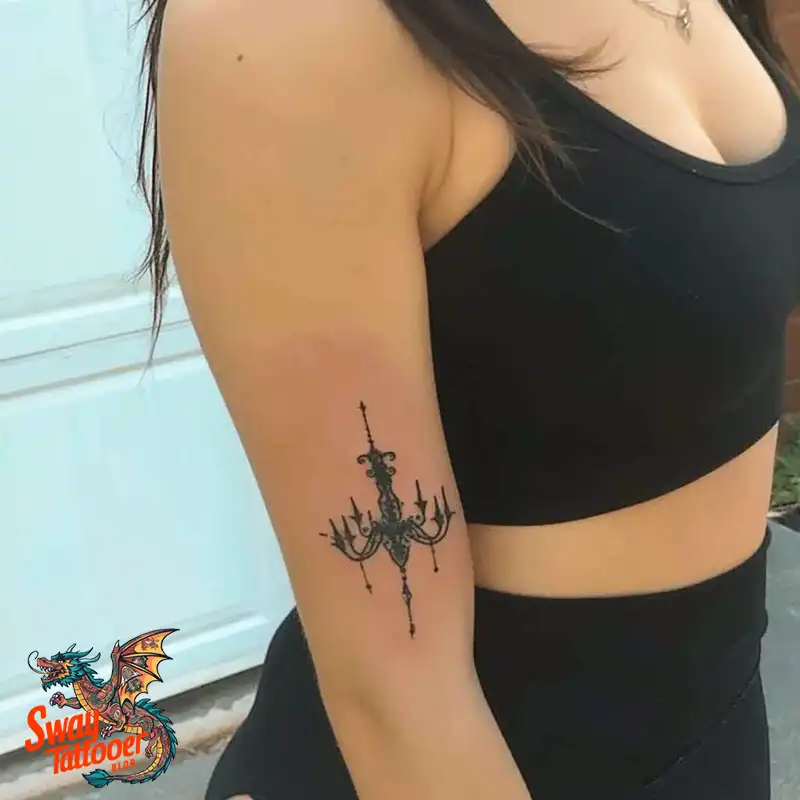 100 Chandelier Tattoo Design Ideas: Elegance in Ink 41 Chandelier Tattoo