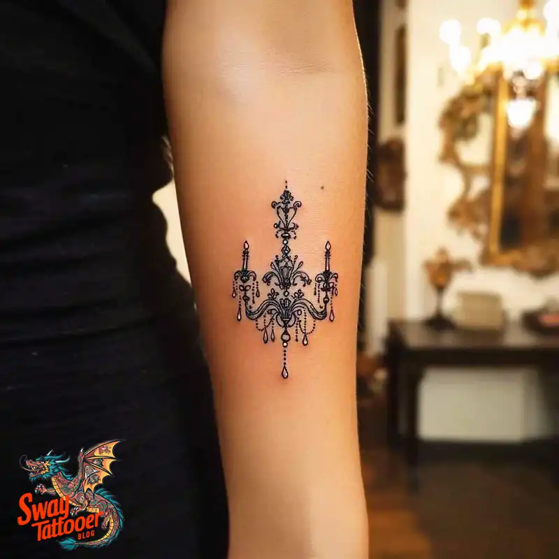 100 Chandelier Tattoo Design Ideas: Elegance in Ink 33 Chandelier Tattoo