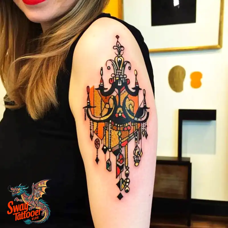 100 Chandelier Tattoo Design Ideas: Elegance in Ink 32 Chandelier Tattoo