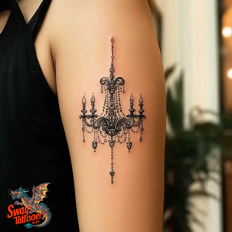 100 Chandelier Tattoo Design Ideas: Elegance in Ink 22 Chandelier Tattoo