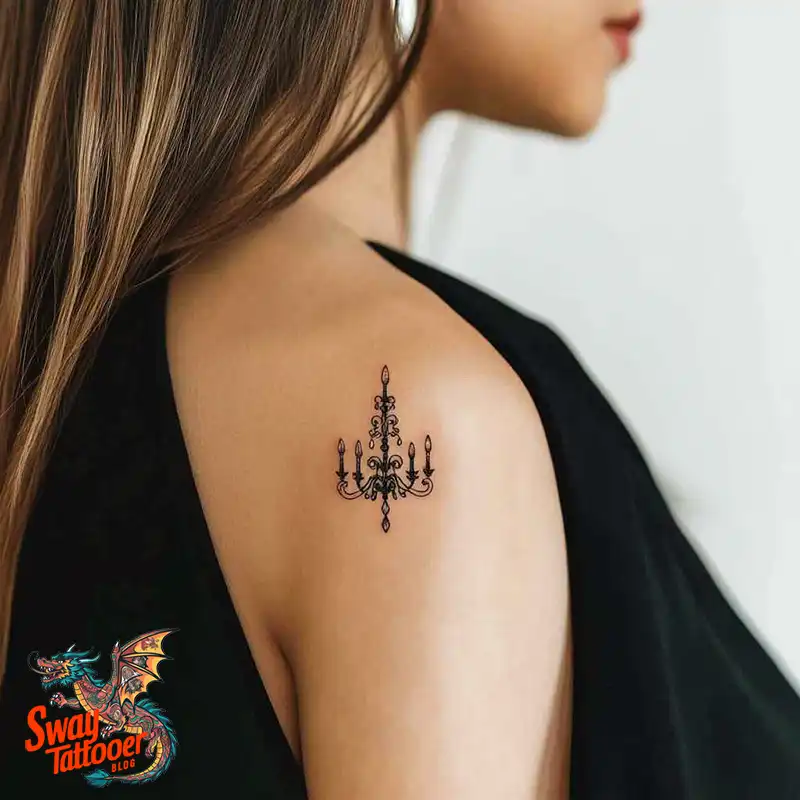 100 Chandelier Tattoo Design Ideas: Elegance in Ink 14 Chandelier Tattoo