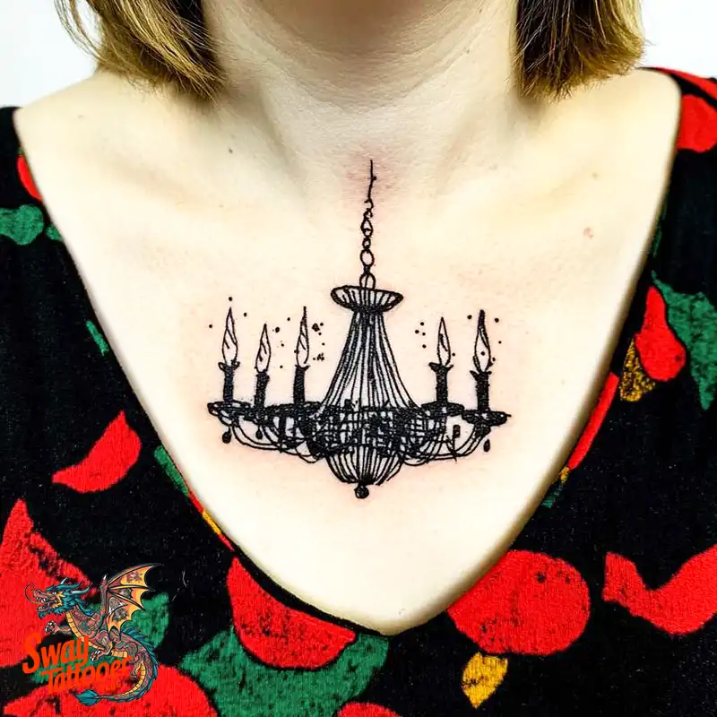 100 Chandelier Tattoo Design Ideas: Elegance in Ink 4 Chandelier Tattoo