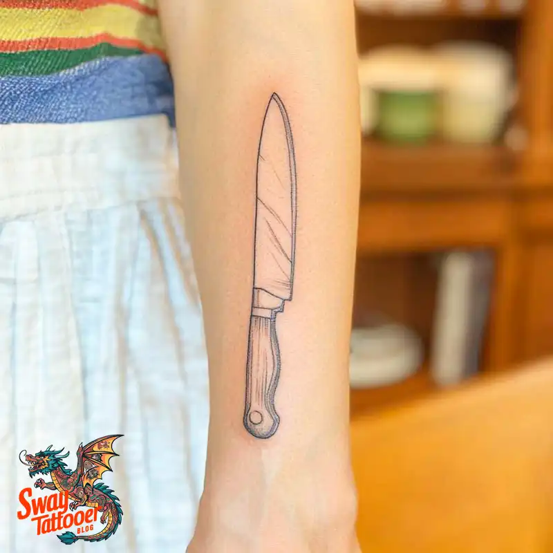 100 Chef Knife Tattoo Designs – Carving Passion into Skin 6 chef knife tattoo