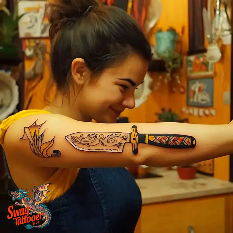 100 Chef Knife Tattoo Designs – Carving Passion into Skin 3 chef knife tattoo