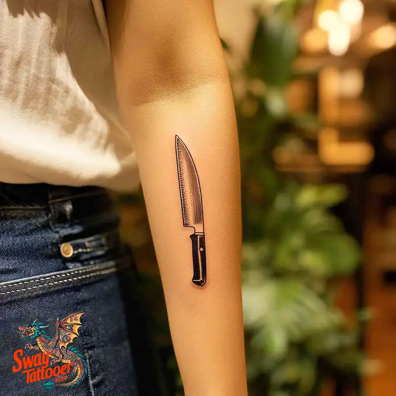 100 Chef Knife Tattoo Designs – Carving Passion into Skin 2 chef knife tattoo