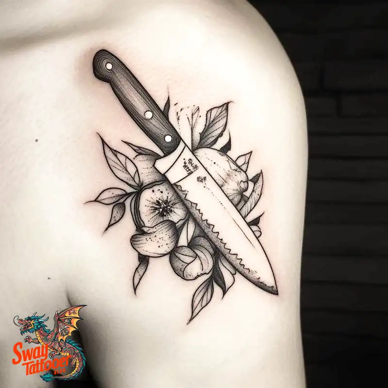100 Chef Knife Tattoo Designs – Carving Passion into Skin 87 chef knife tattoo