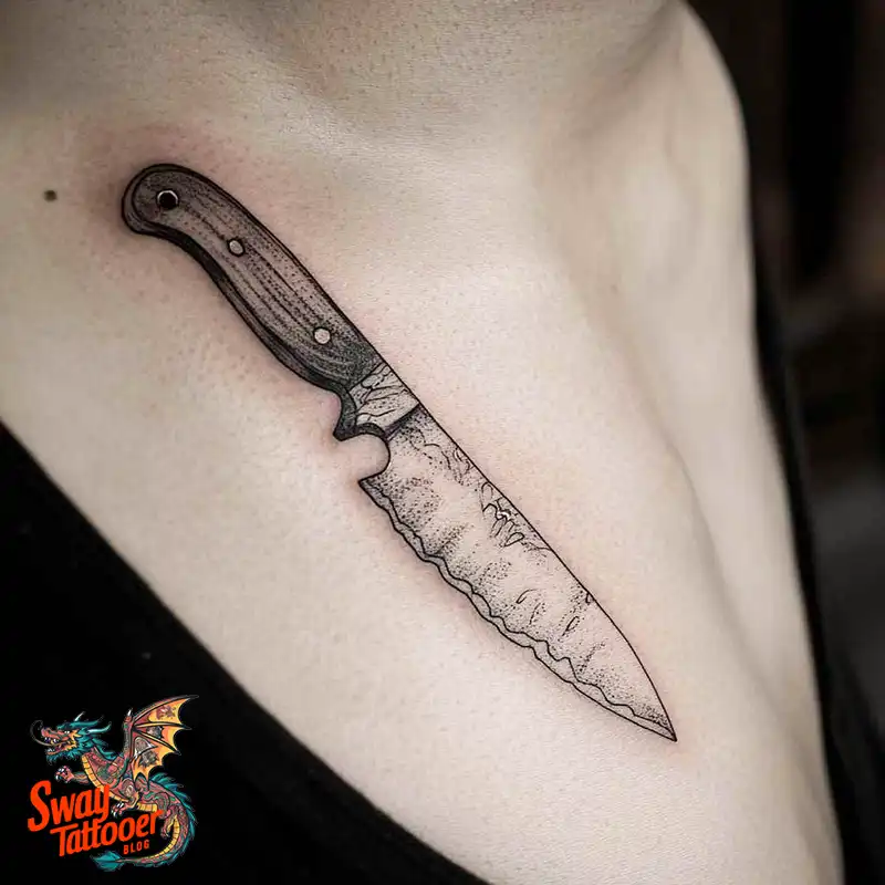 100 Chef Knife Tattoo Designs – Carving Passion into Skin 79 chef knife tattoo