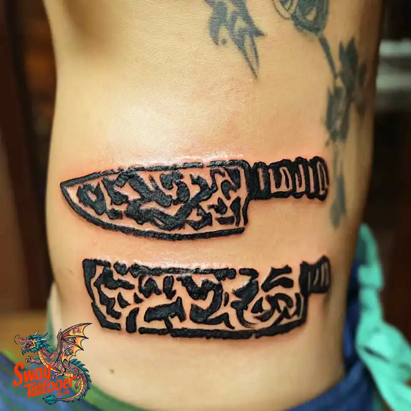 100 Chef Knife Tattoo Designs – Carving Passion into Skin 77 chef knife tattoo
