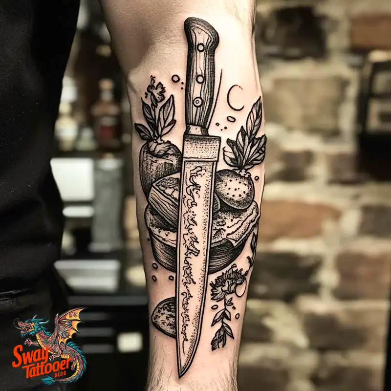 100 Chef Knife Tattoo Designs – Carving Passion into Skin 101 chef knife tattoo