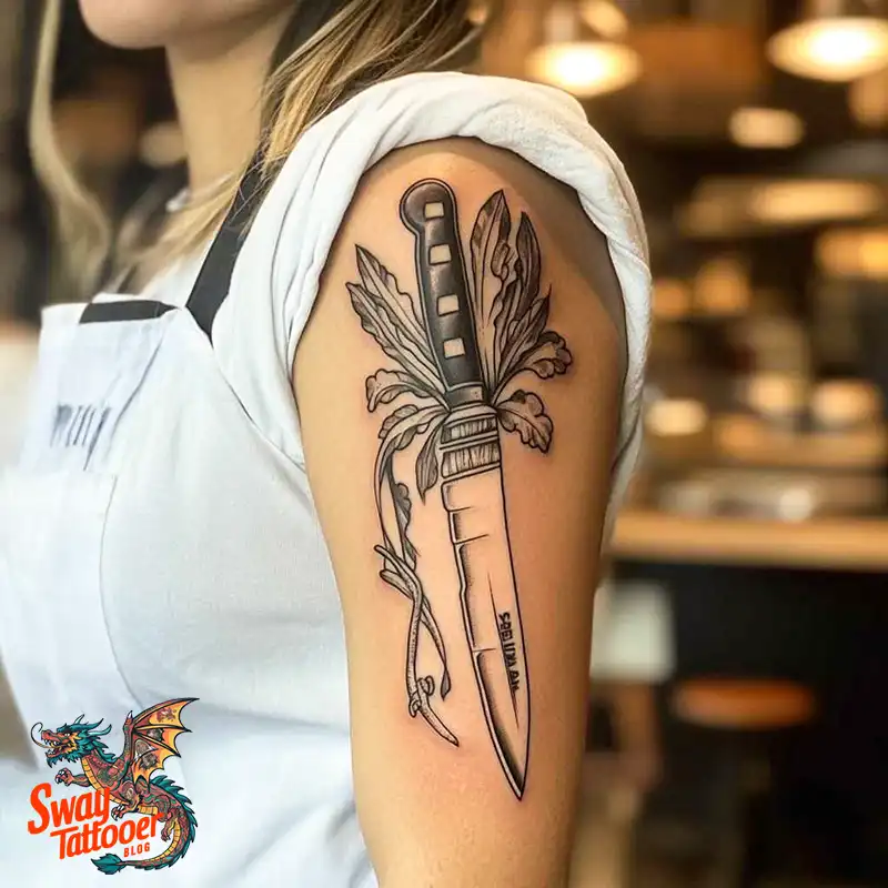 100 Chef Knife Tattoo Designs – Carving Passion into Skin 67 chef knife tattoo