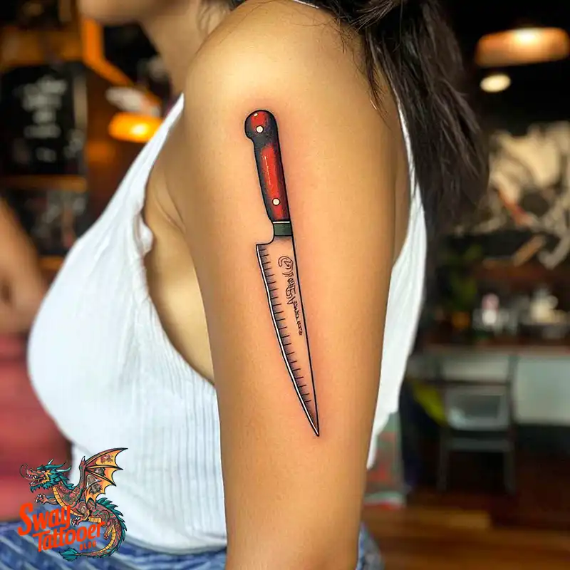 100 Chef Knife Tattoo Designs – Carving Passion into Skin 66 chef knife tattoo